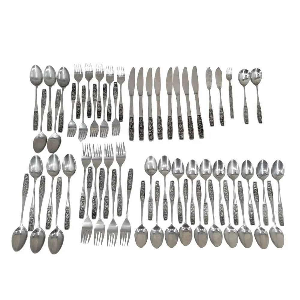 Interpur Japan Stainless Steel INR28 Flatware Silverware Cutlery Set Forks Spoon